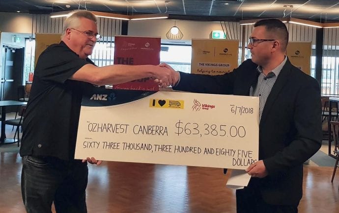 Vikings Group Raises Over $60,000 For OzHarvest Canberra