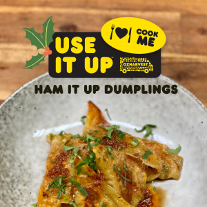 Recipe card of Ham It Up Dumplings - click this for the recipe