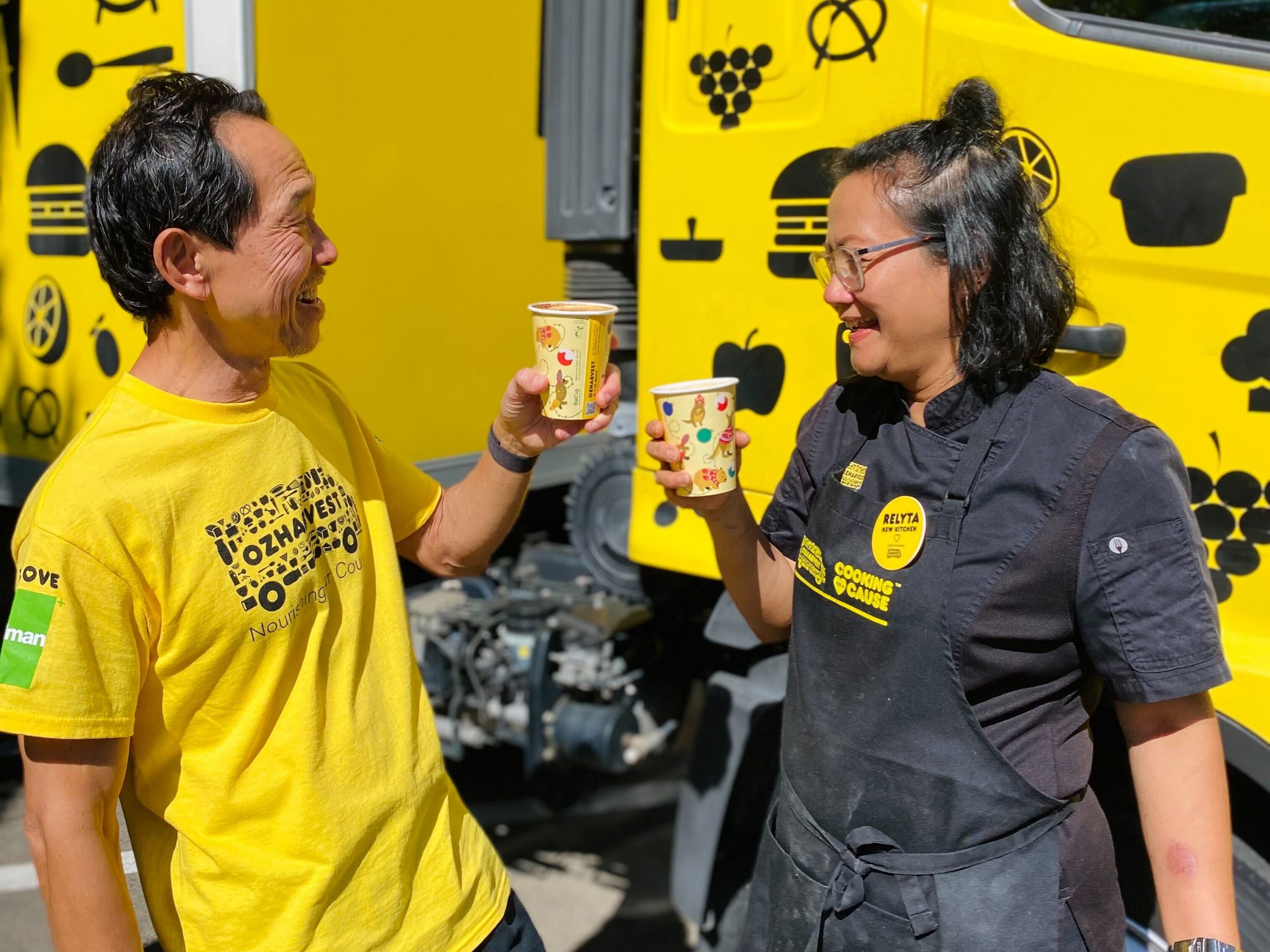 OzHarvest and BioPak Coffee Cup