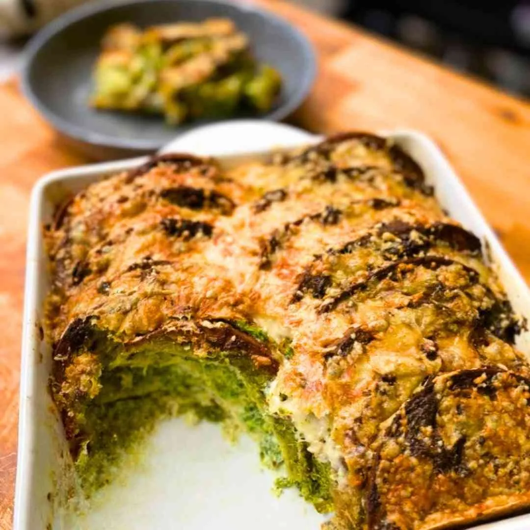Bagged Salad Pesto Bake