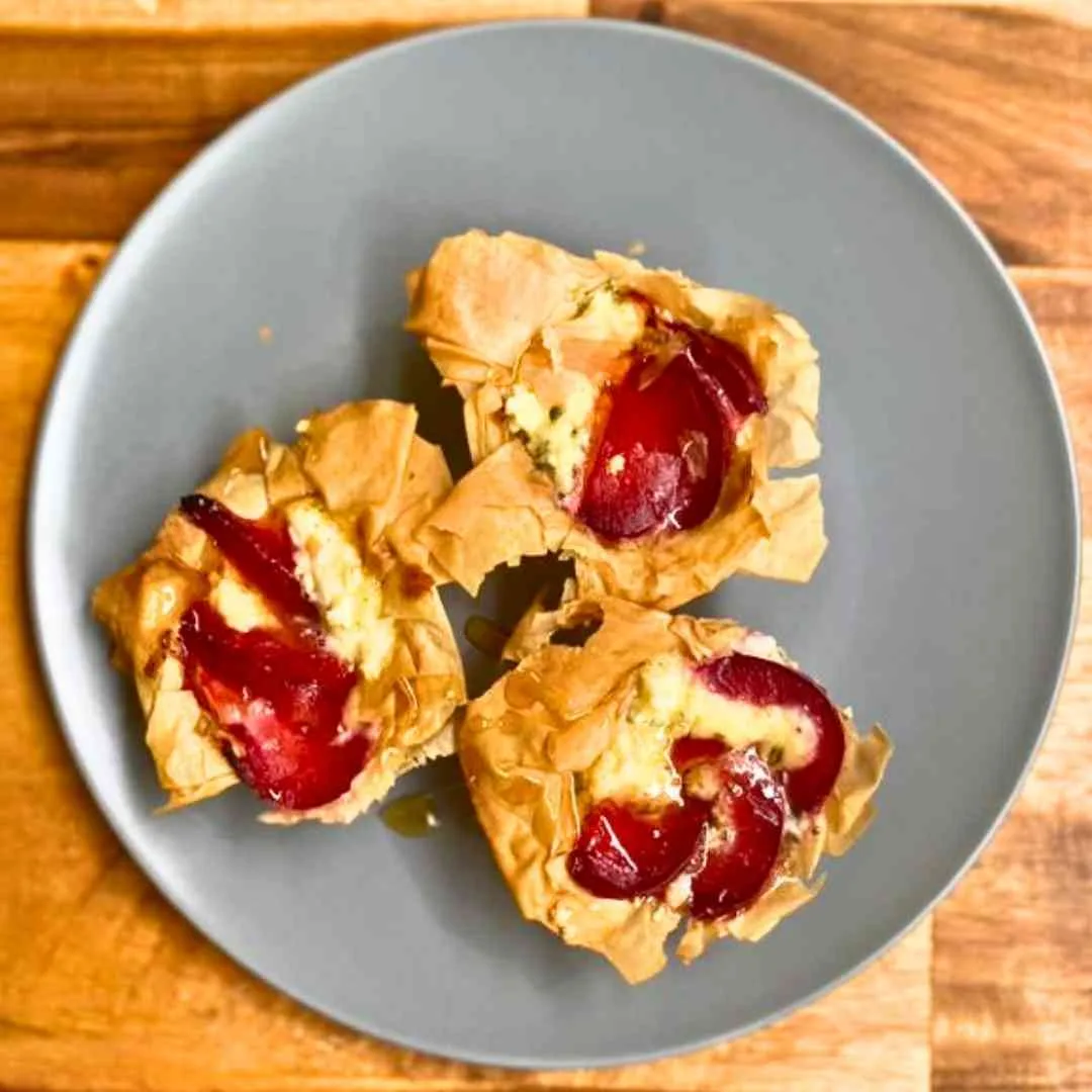 Leftover Plum Cheese Tart
