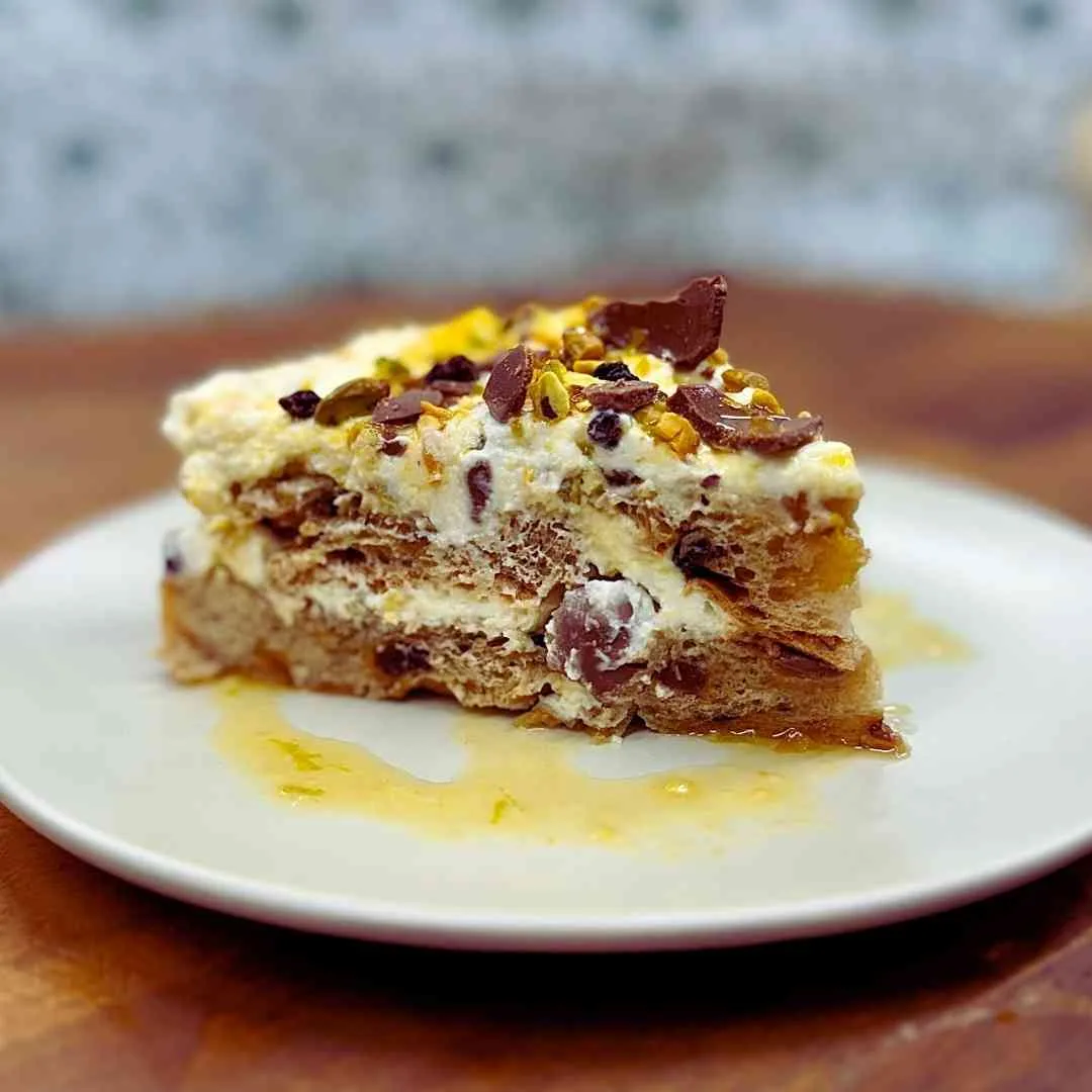 Orange & Ricotta Hot Cross Bun Cake