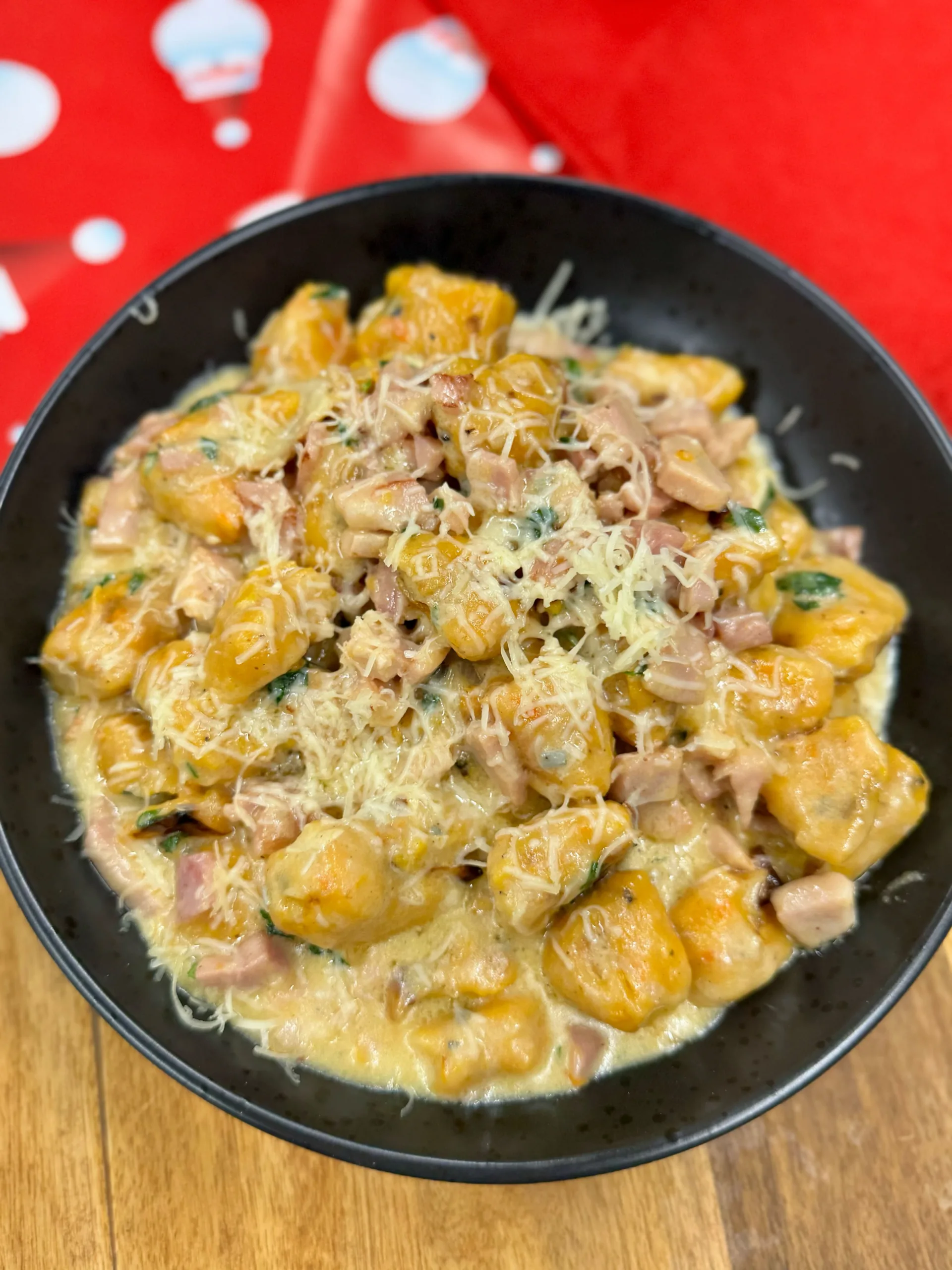 Leftover Veg and Ham Gnocchi